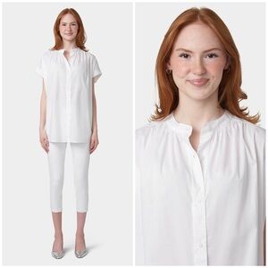 Hue Cool Breeze Oversize Tunic in Bright White Size S NWT